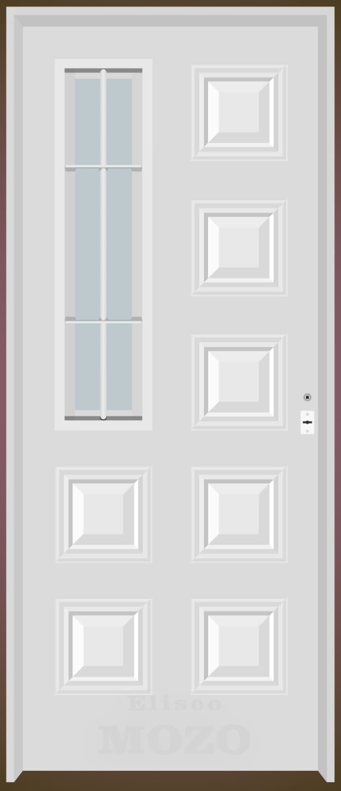 Puerta Chapa Simple Estampada