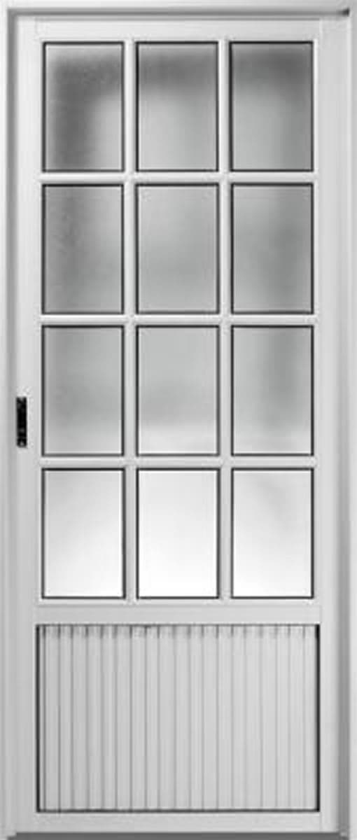 Puertas de aluminio simple con vidrio
