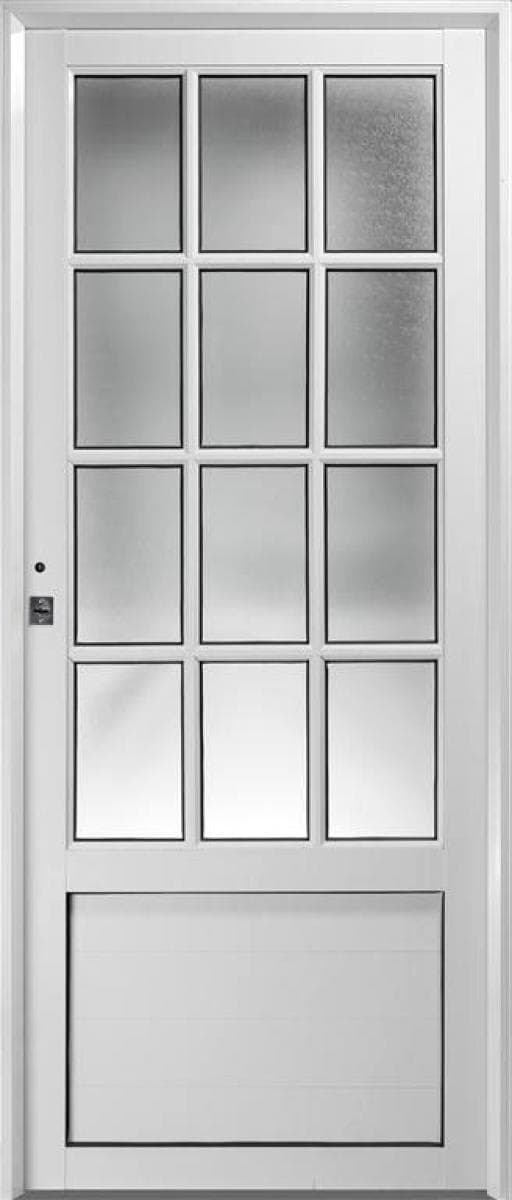 Puertas de aluminio tubular con vidrio